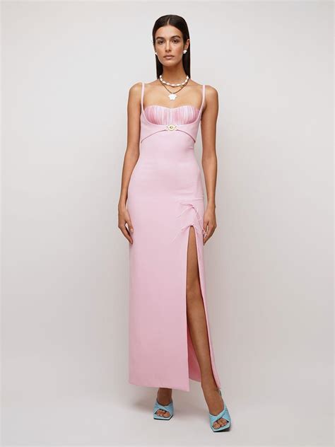 versace long dress|pink versace dress.